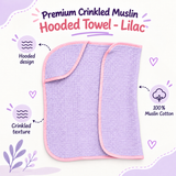 Premium Crinkled Muslin Hodded Towel