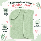 Premium Crinkled Muslin Hodded Towel