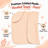Premium Crinkled Muslin Hodded Towel