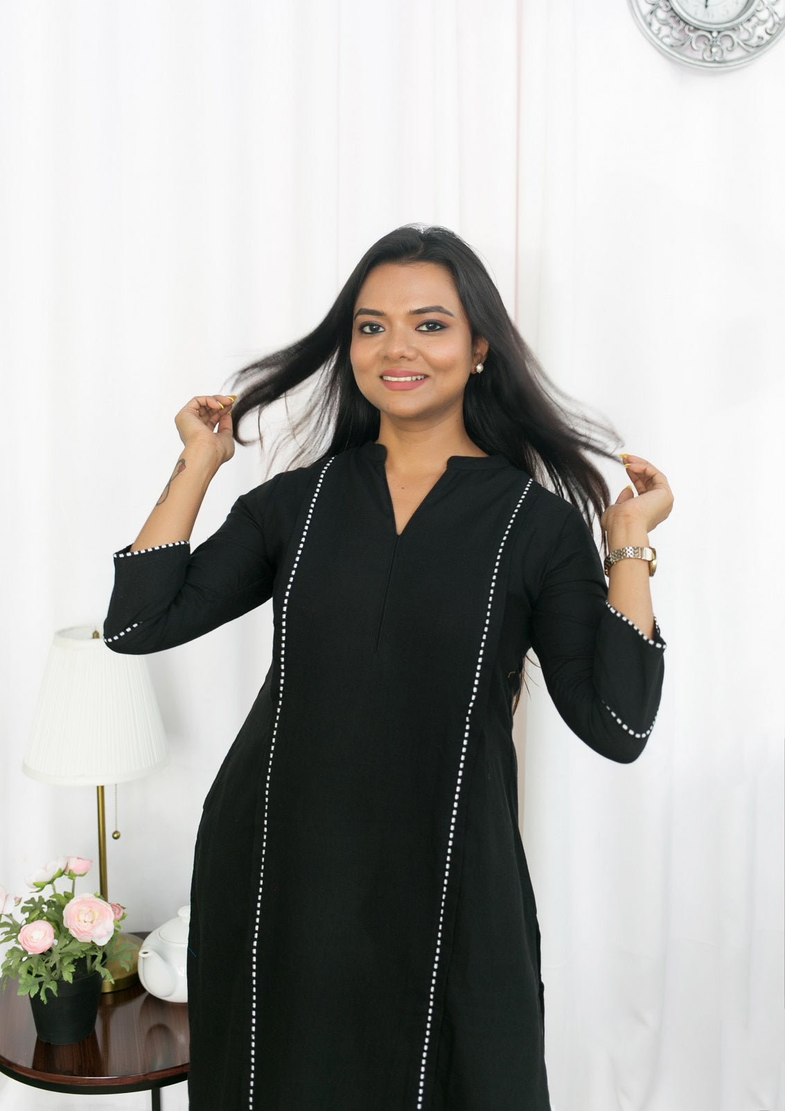 Kurta Top - Black Gem