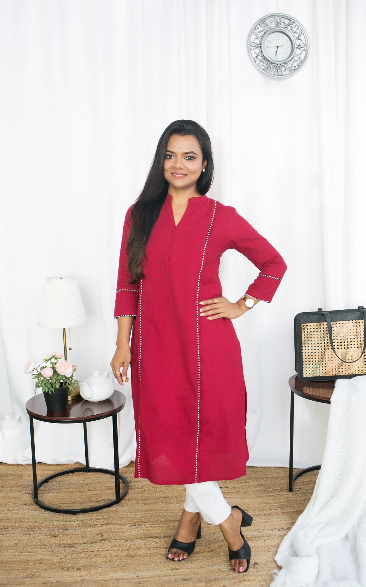 Kurta Top - Red Gem