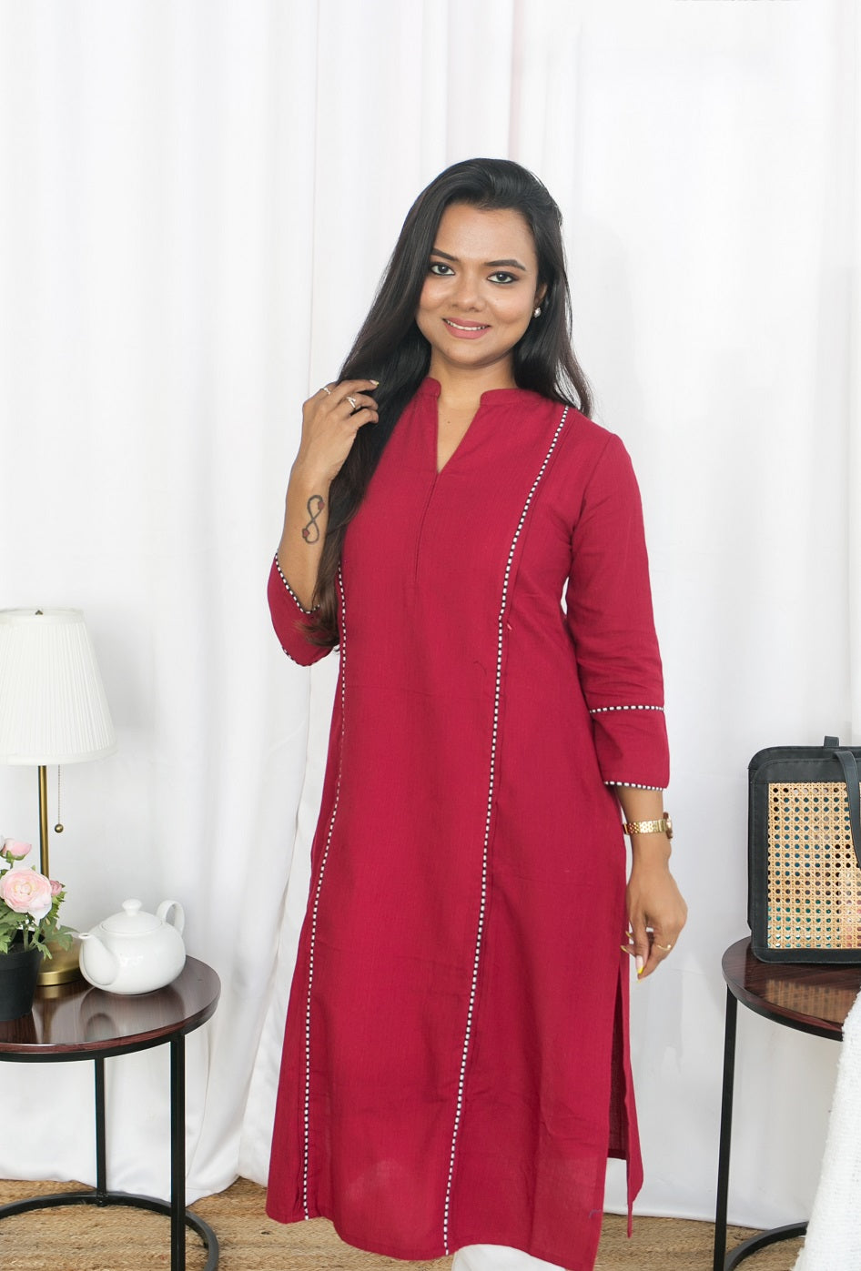 Kurta Top - Red Gem