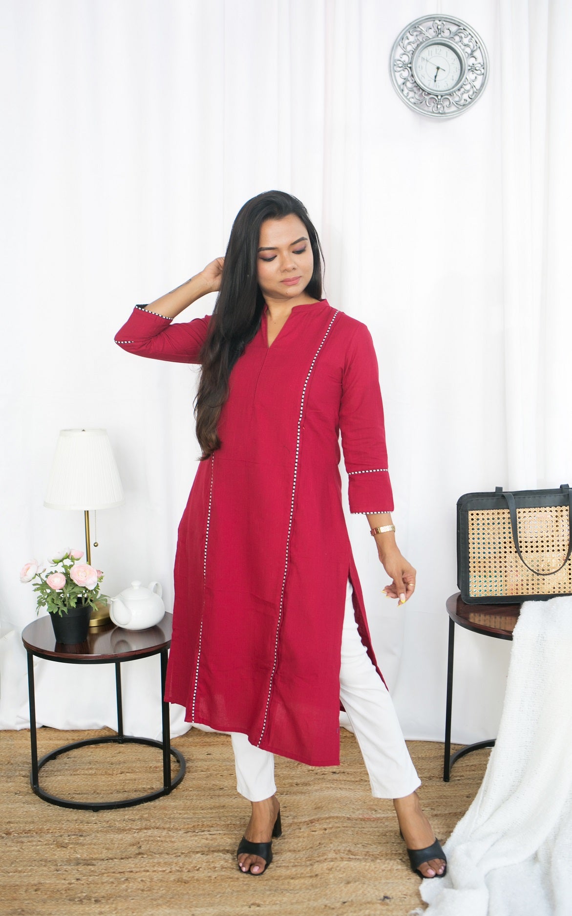 Kurta Top - Red Gem