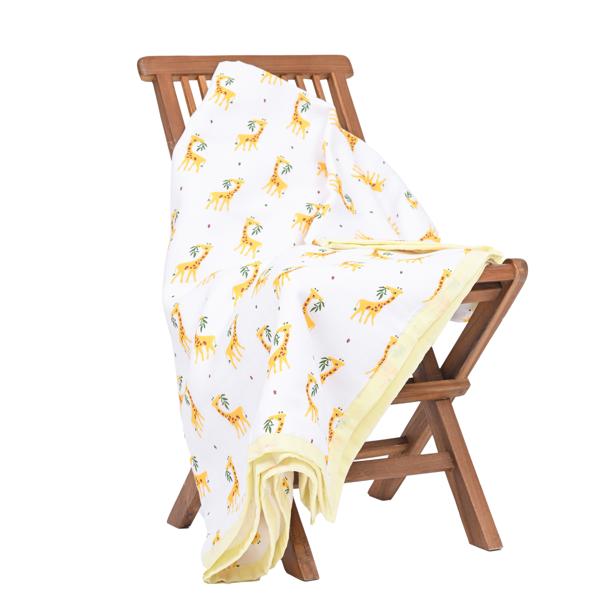 Muslin Toddler Blanket (4 layers) - Yellow Giffy